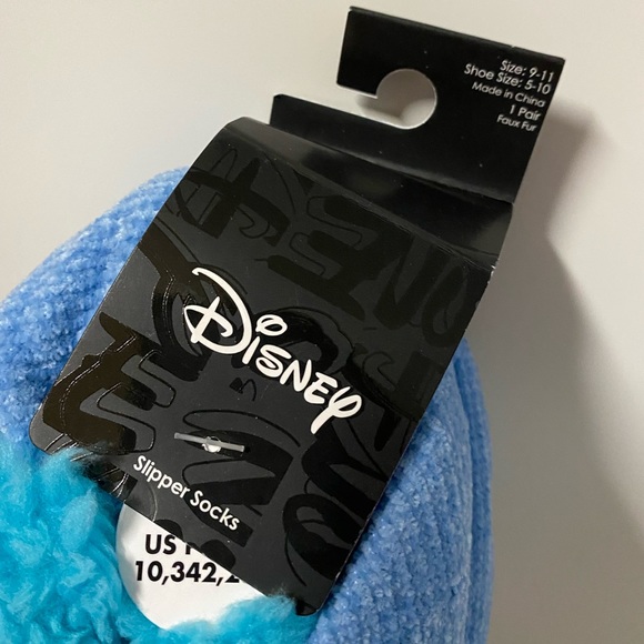 Disney Stitch Slippers Plush Sock Chenille Slip On House Shoes Size 5-10 Ohana - Picture 11 of 12